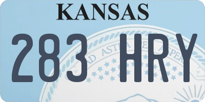KS license plate 283HRY