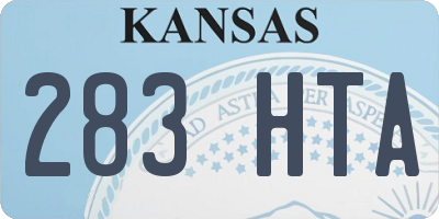 KS license plate 283HTA