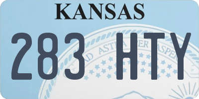 KS license plate 283HTY