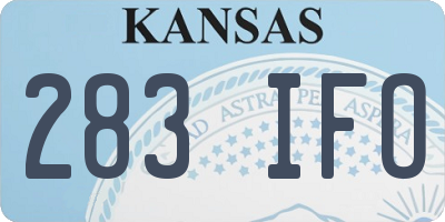 KS license plate 283IFO