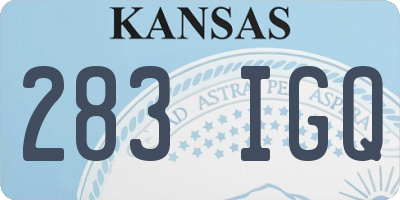 KS license plate 283IGQ