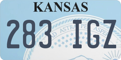 KS license plate 283IGZ