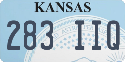 KS license plate 283IIQ