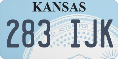 KS license plate 283IJK