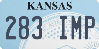 KS license plate 283IMP