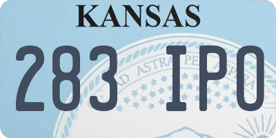 KS license plate 283IPO