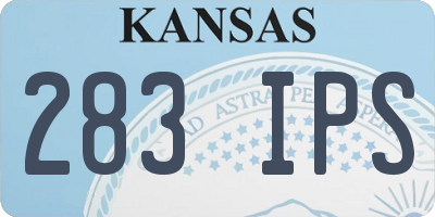 KS license plate 283IPS