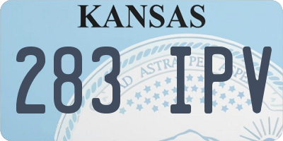 KS license plate 283IPV