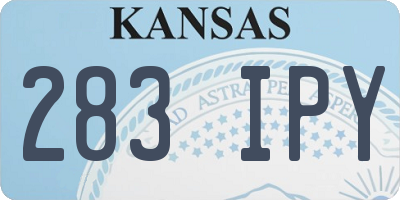 KS license plate 283IPY