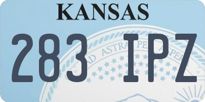 KS license plate 283IPZ