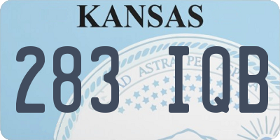 KS license plate 283IQB