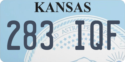 KS license plate 283IQF