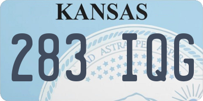 KS license plate 283IQG