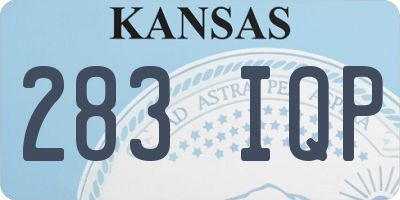 KS license plate 283IQP