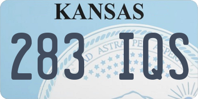 KS license plate 283IQS