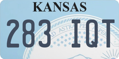 KS license plate 283IQT