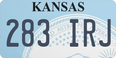 KS license plate 283IRJ