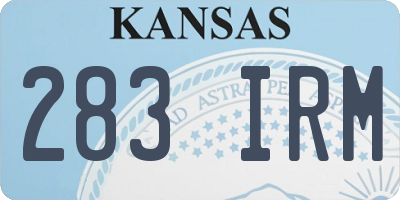 KS license plate 283IRM