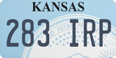 KS license plate 283IRP