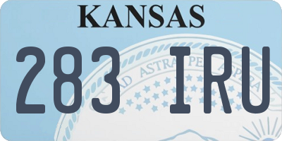 KS license plate 283IRU