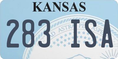 KS license plate 283ISA