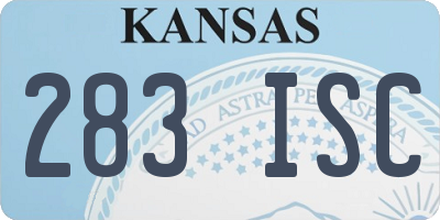 KS license plate 283ISC
