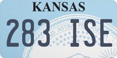 KS license plate 283ISE