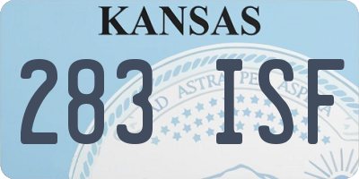 KS license plate 283ISF