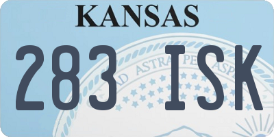 KS license plate 283ISK