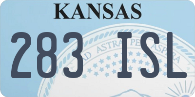 KS license plate 283ISL