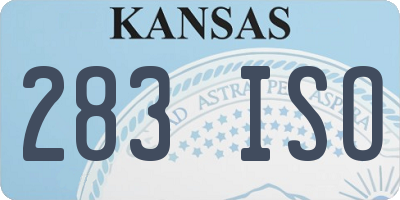 KS license plate 283ISO