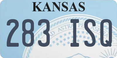 KS license plate 283ISQ