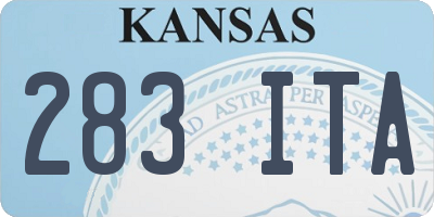KS license plate 283ITA