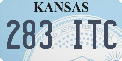 KS license plate 283ITC
