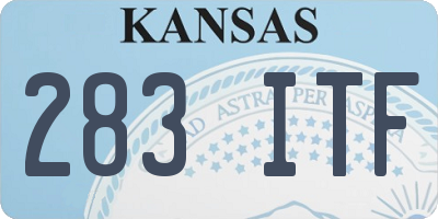 KS license plate 283ITF