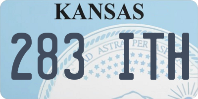 KS license plate 283ITH