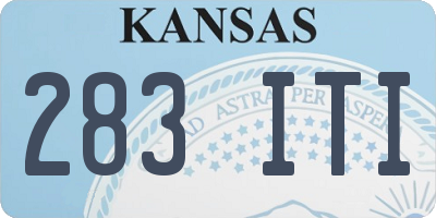 KS license plate 283ITI