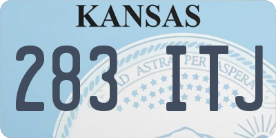 KS license plate 283ITJ
