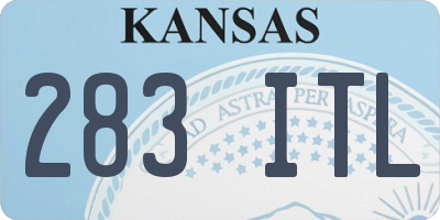 KS license plate 283ITL