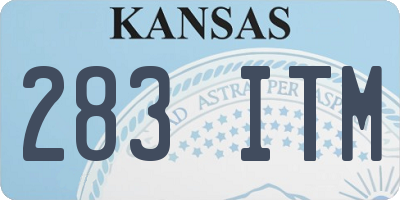KS license plate 283ITM