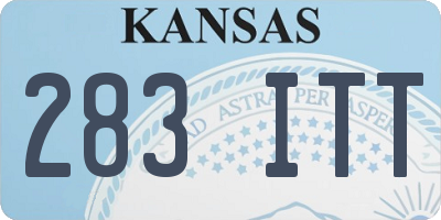 KS license plate 283ITT