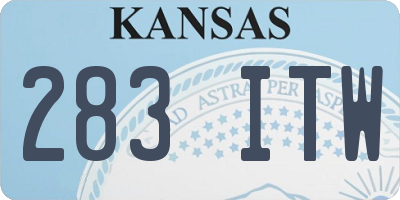 KS license plate 283ITW