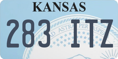 KS license plate 283ITZ