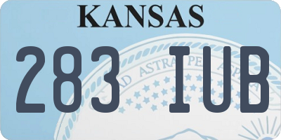 KS license plate 283IUB