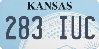 KS license plate 283IUC