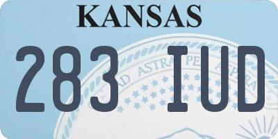 KS license plate 283IUD