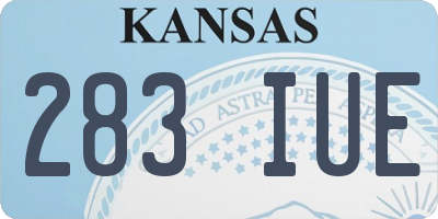 KS license plate 283IUE