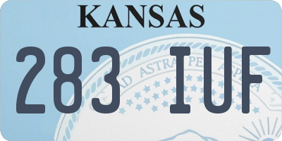KS license plate 283IUF