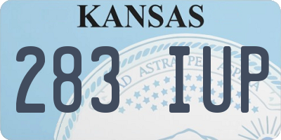KS license plate 283IUP