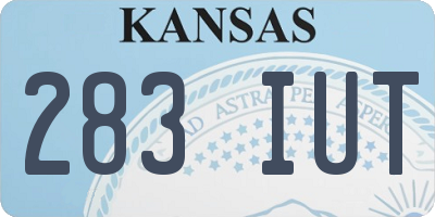 KS license plate 283IUT